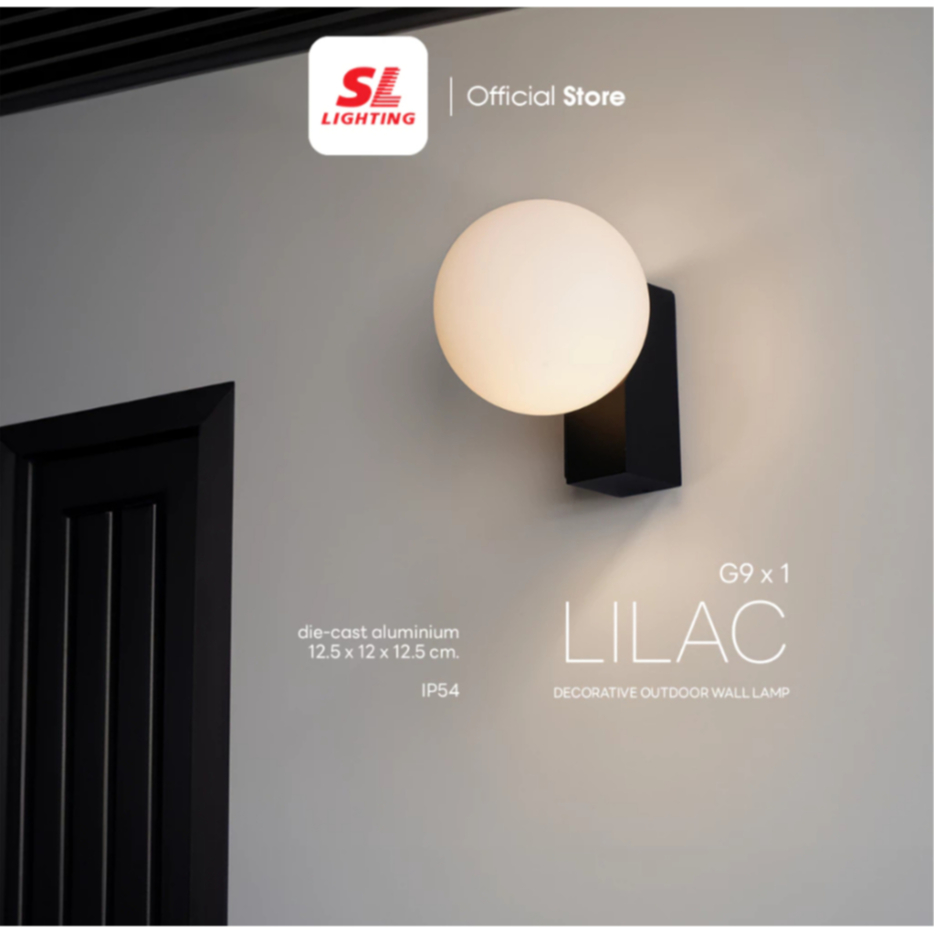 SL LIGHTING โคมไฟผนังภายนอก ขั้ว G9 รุ่น LILAC-G9-BK กันน้ำ IP54
