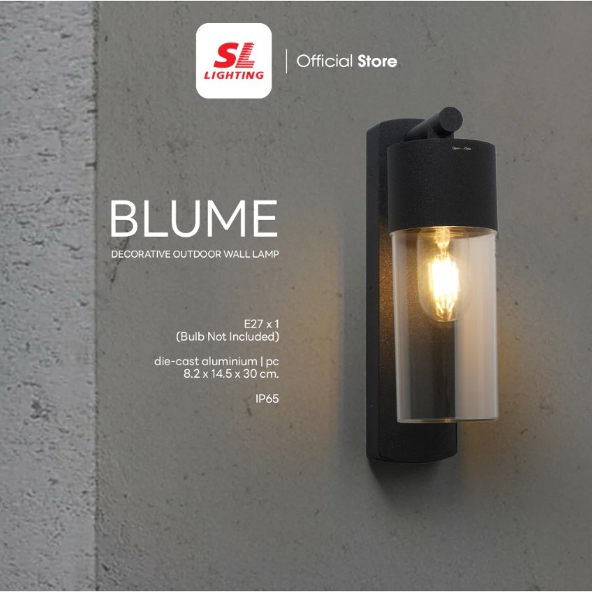 SL LIGHTING Outdoor Wall Lamp โคมไฟผนัง ภายนอก E27 รุ่น BLUME-E27-BK IP65