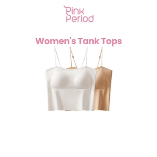 Pink Period เสื้อชั้นใน Camisole แบบบาง เสริมฟองน้ํา ใส่สบาย ซึมซับเหงื่อ ระบายอากาศดี Built-in Bra