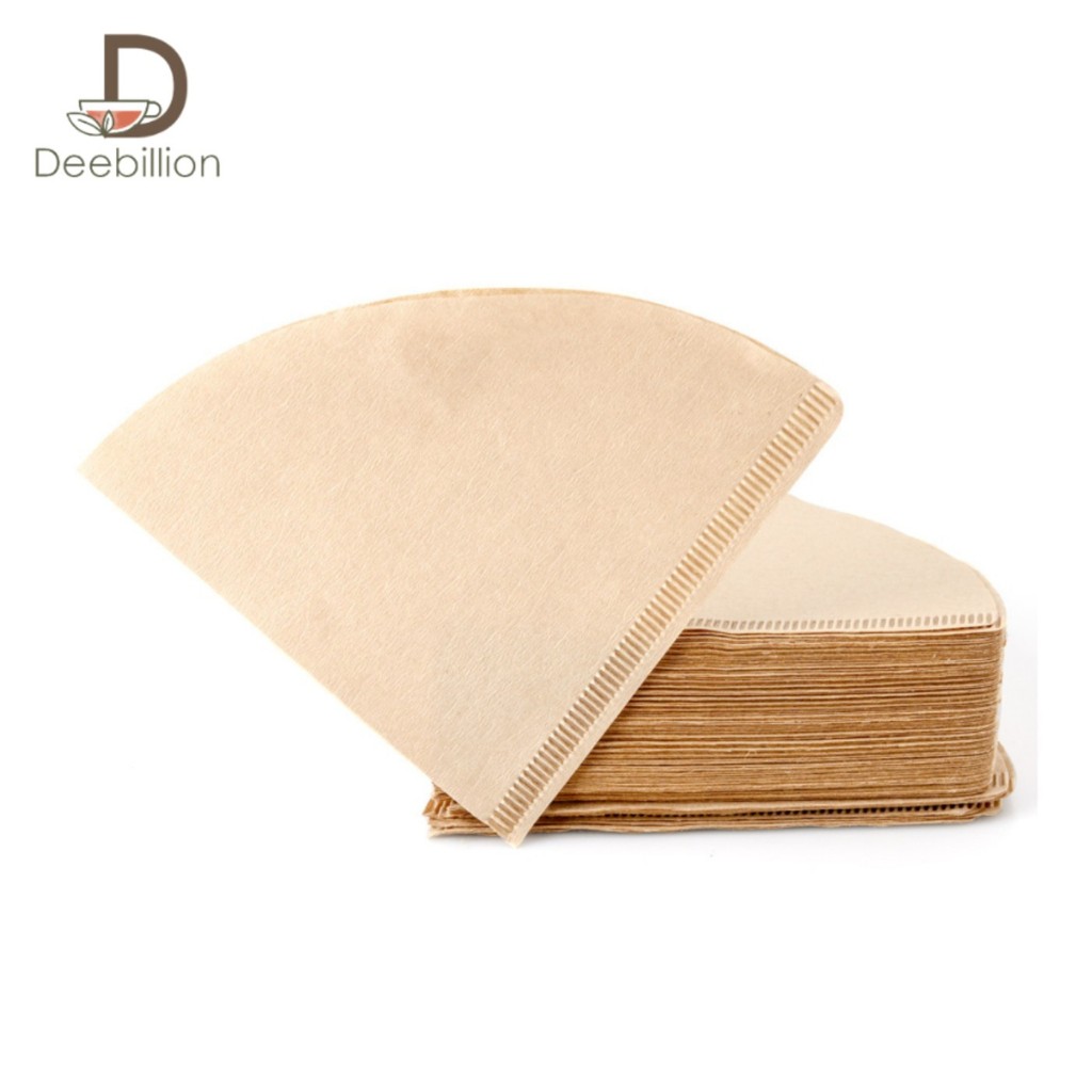 ซื้อ3ฟรี1 กระดาษดริป กระดาษกรองกาแฟ Coffee Filter Paper100แผ่น แบบหนา ฟิลเตอร์กรองกาแฟ ดริปกาแฟ Deebillion