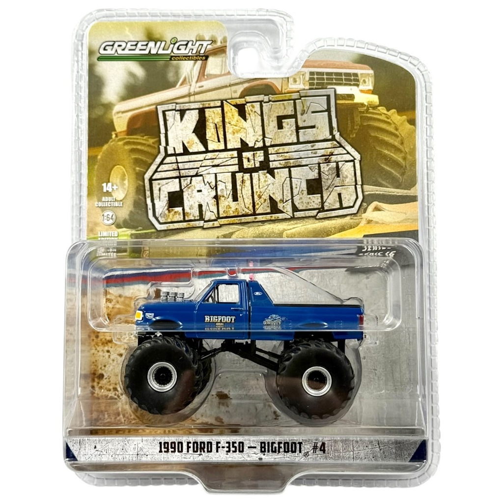 Greenlight Kings of Crunch | Bigfoot #4 - 1990 Ford F-350 สเกล 1/64 49160