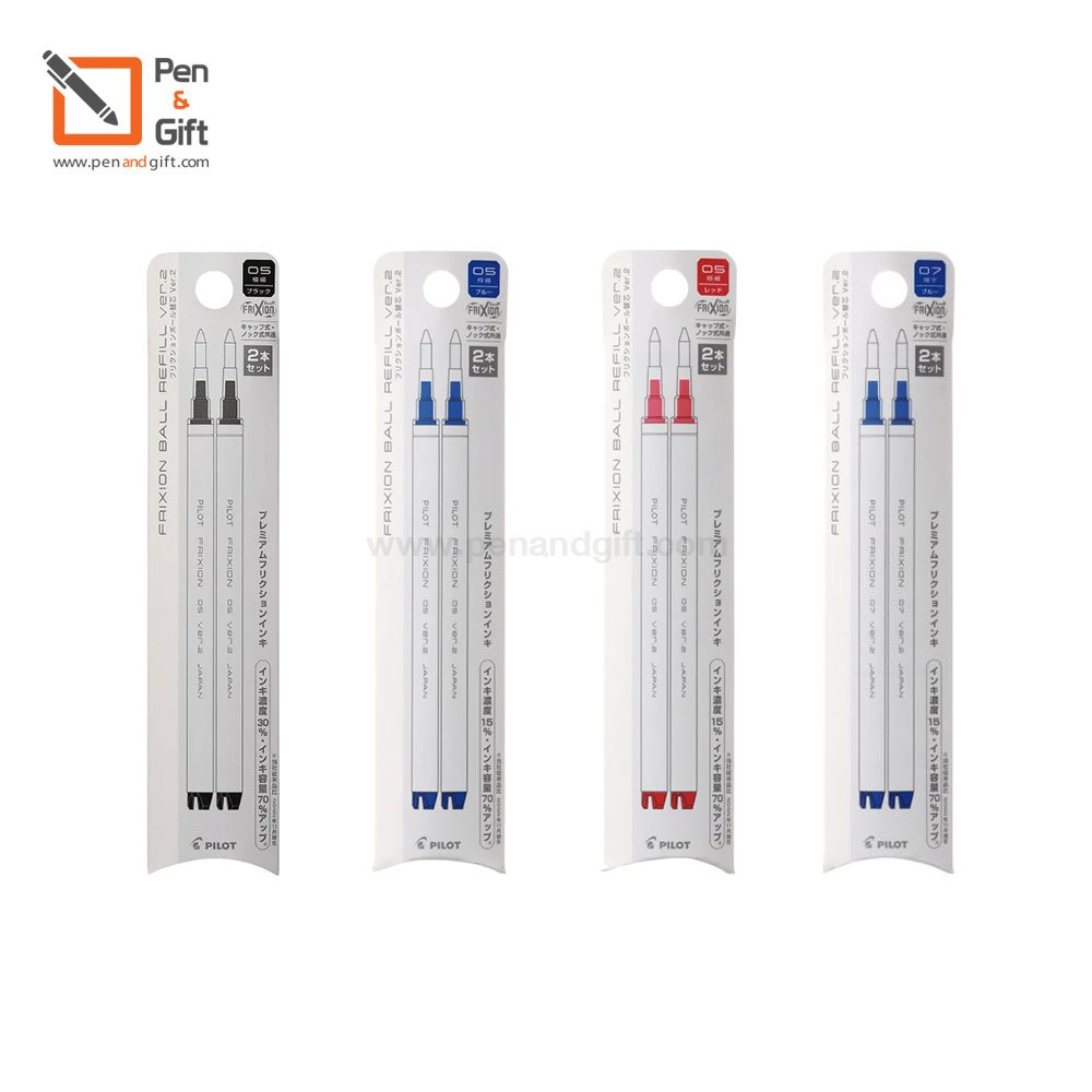 2 Pcs. Pilot Refill for FriXion Ball Ver.2 0.5 , 0.7 Mede In Japan - แพ็ค 2 ชิ้น ไส้ปากกา Pilot รุ่น