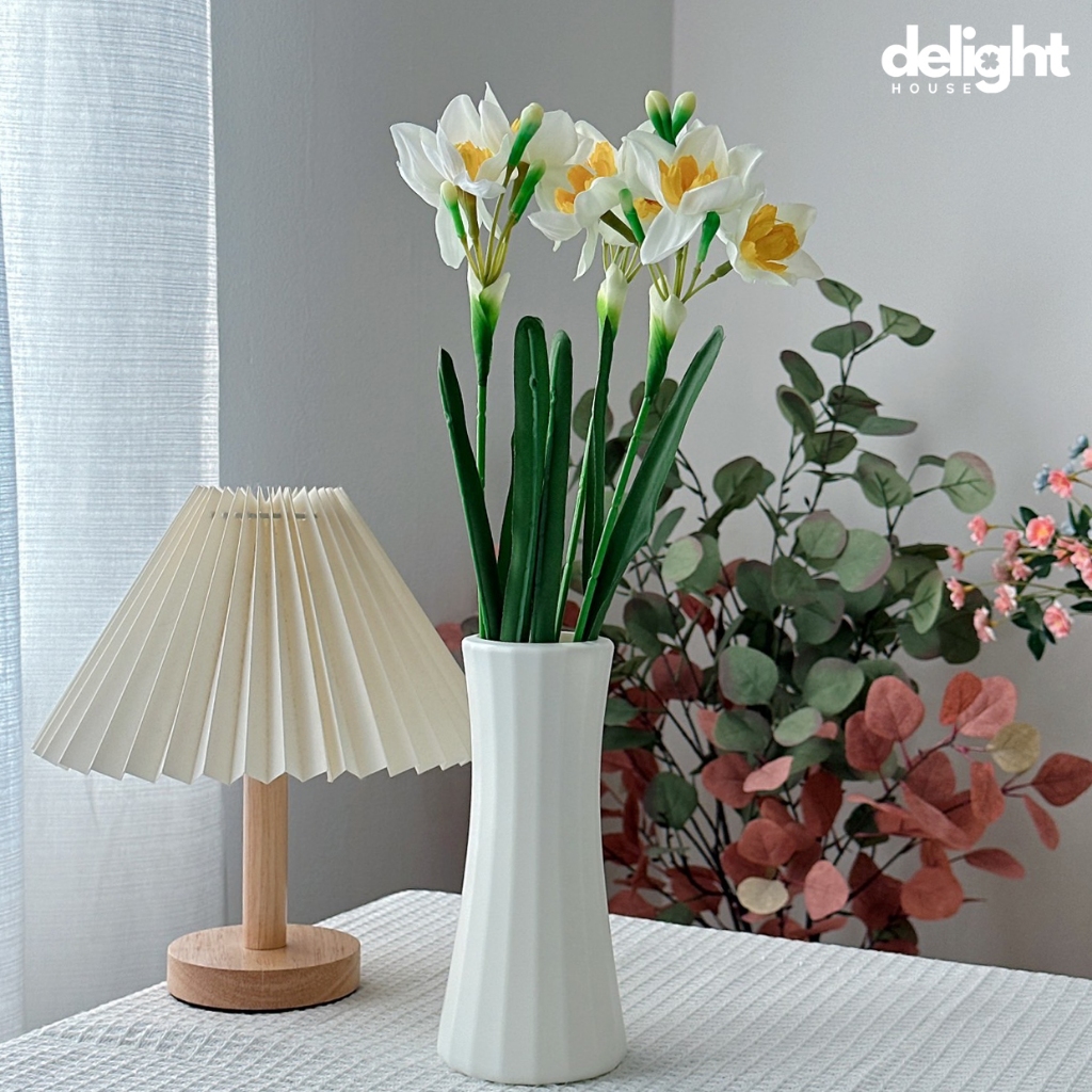 แจกันพลาสติก แจกันมินิมอล (V06) ดีไซน์สวย ทรงสูง แจกันดอกไม้ น้ำหนักเบา ไม่แตกง่าย ตกแต่งบ้าน