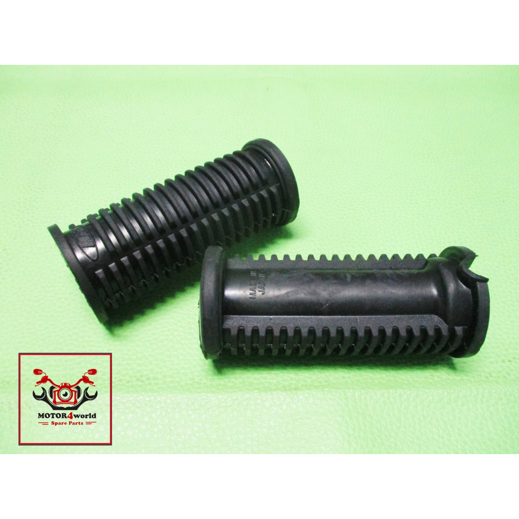 FRONT&REAR FOOT PEG SET with STARTER RUBBER Fit For HONDA CA95 C92 C95 CA160 CZ100 C72 C77 // เซ็ทยา