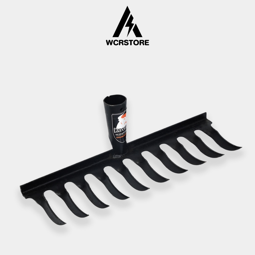 [พร้อมส่ง] คราดเหล็กฟันบิด KOVAN  ขนาดใหญ่ฟัน 10 ซี่  พร้อมด้ามไม้ยาว 120 เซน ใช้คราดหญ้า พรวนดินได้