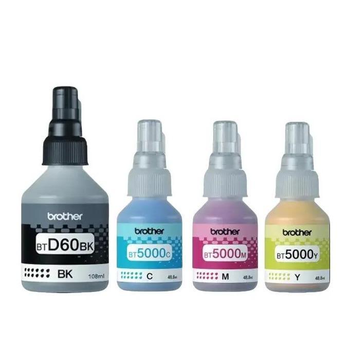 BROTHER BT-6000BK, BT5000C/M/Y หมึกขวดเติมของแท้ สีดำ ฟ้า ชมพู เหลือง สำหรับรุ่น DCP-T220 T310 T420W
