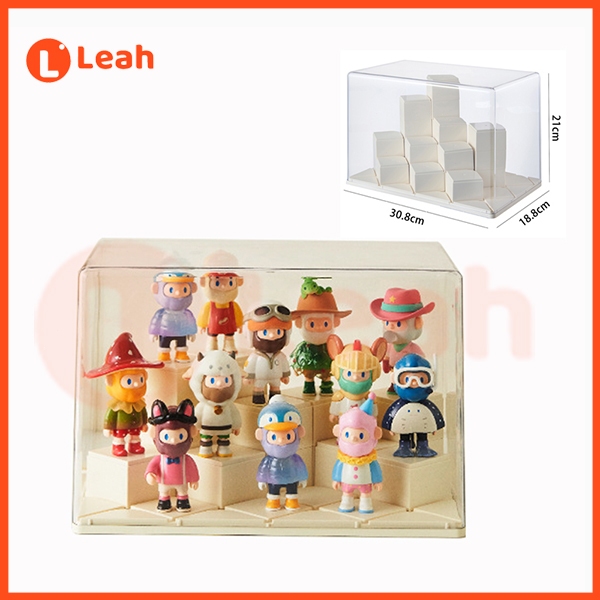 Popmart Storage กล่องใส่ฟิกเกอร์ โมเดล ตุ๊กตา โปร่งใสและกันฝุ่น จัดวางได้หลายชิ้น พร้อมแท่นวาง สามารถวางซ้อนกันได้