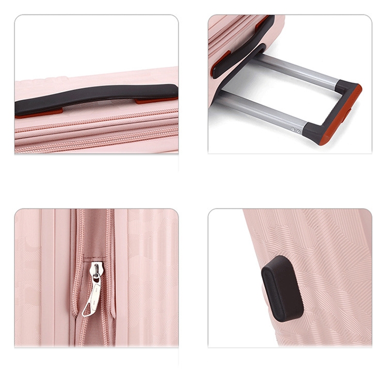 (ซิปคู่ สามารถขยายได้)กระเป๋าเดินทางล้อลาก ทนทาน วัสดุ ABS+PC แข็งแรง luggage 20/24/28 นิ้ว กระเป๋าเดินทาง