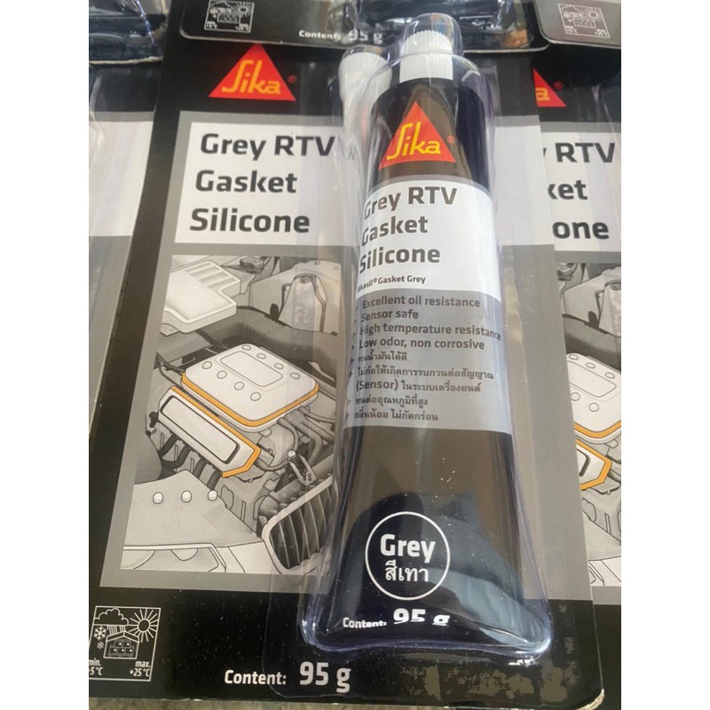 ยกกล่อง 12 ชิ้น ❤️SikasilGasket Grey RTV กาวยาแนวปะเก็น ทนความร้อนสูง ทนน้ำมัน ไม่กัดเครื่องยนต์ ถูกสุด!! ของแท้ 100%