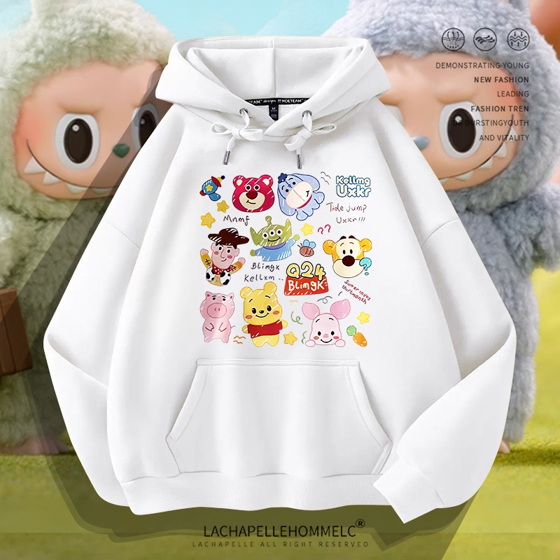 L801เสื้อฮู้ดแขนยาวลายแฟชั่นสวย..มี7สีหลายไซส์เลือกได้(S-3XL)