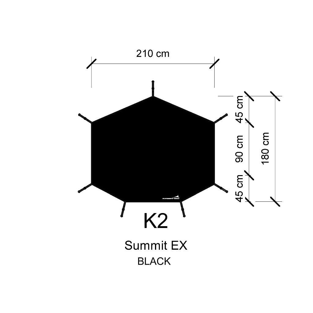 กราวชีท K2 Summit EX ปูรองเต้นท์ ตรงรุ่น เสริมยื่นหน้า