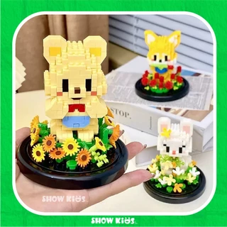 ของเล่นเด็ก บล็อกตัวต่อชุดสวนสัตว์เลี้ยงน่ารัก