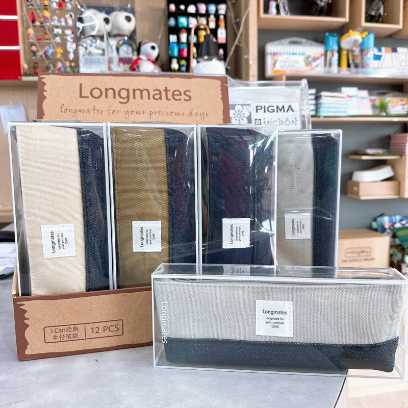 กล่องดินสอ ผ้าผสมยีนส์ มินิมอล รุ่น Longmates รหัส MNH070227