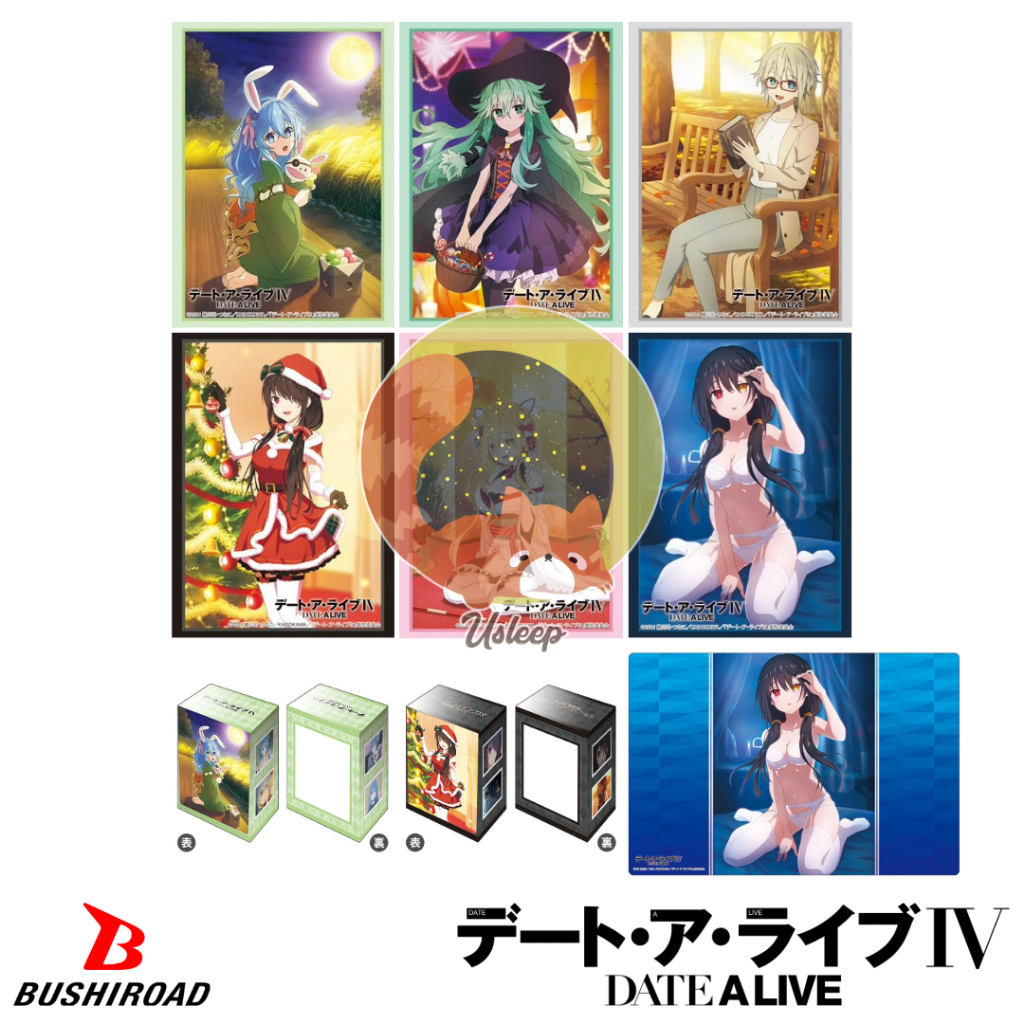 Bushiroad Sleeve & Deck Holder V3 & Rubber Mat V2 Date A Live IV : Yoshino, Natsumi, Nia, Kurumi, Mukuro