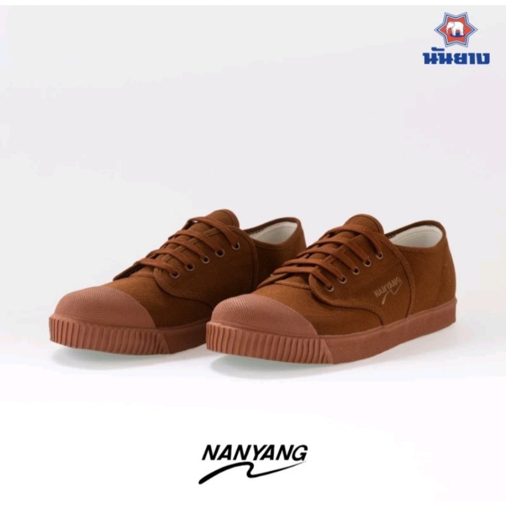 Nanyang รองเท้าผ้าใบ รองเท้านักเรียนนันยาง รุ่น 205-S สีน้ำตาล (Brown) ไซส์ 27-45