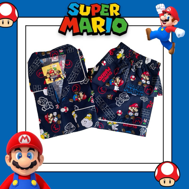 [ลดเพิ่ม30% โค้ดแฟชั่น] ชุดนอน Mario มาริโอ้ มีไซส์ F/2XL (รอบอก42/46) ผ้าคอตตอนพิมพ์ลาย ลิขสิทธิ์แท้