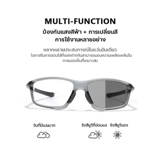 แว่นสายตาสั้น เลนส์ออโตเมติก ออกแดดเปลี่ยนสี เลนส์ออโต้ กรองแสงสีฟ้า กันUV99% แฟชั่นแว่นตาออกทริป แว่นตากีฬา แว่นตาวิ่ง