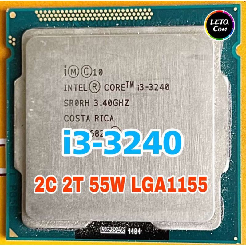 ซีพียู CPU Intel Core i3-3240 3.4GHz 2คอ4เทรด 55W LGA 1155 ฟรีซิลิโคน1ซอง i3 3240