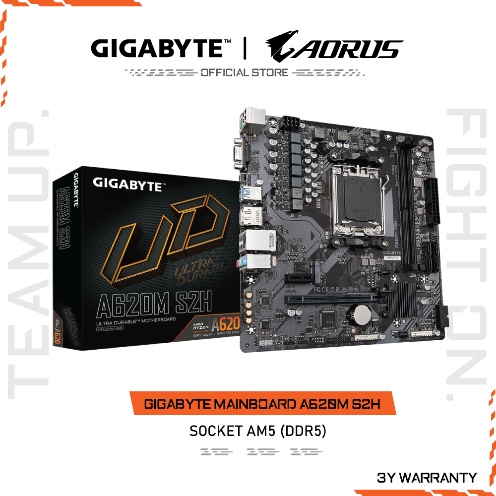 GIGABYTE MAINBOARD A620M S2H เมนบอร์ด A620M S2H-2.2