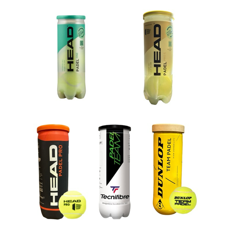 ลูกพาเดล เทนนิส Tennis Padel Ball Head, Dunlop, Tecnifibre บรรจุ3 ลูก ของแท้ พร้อมส่ง