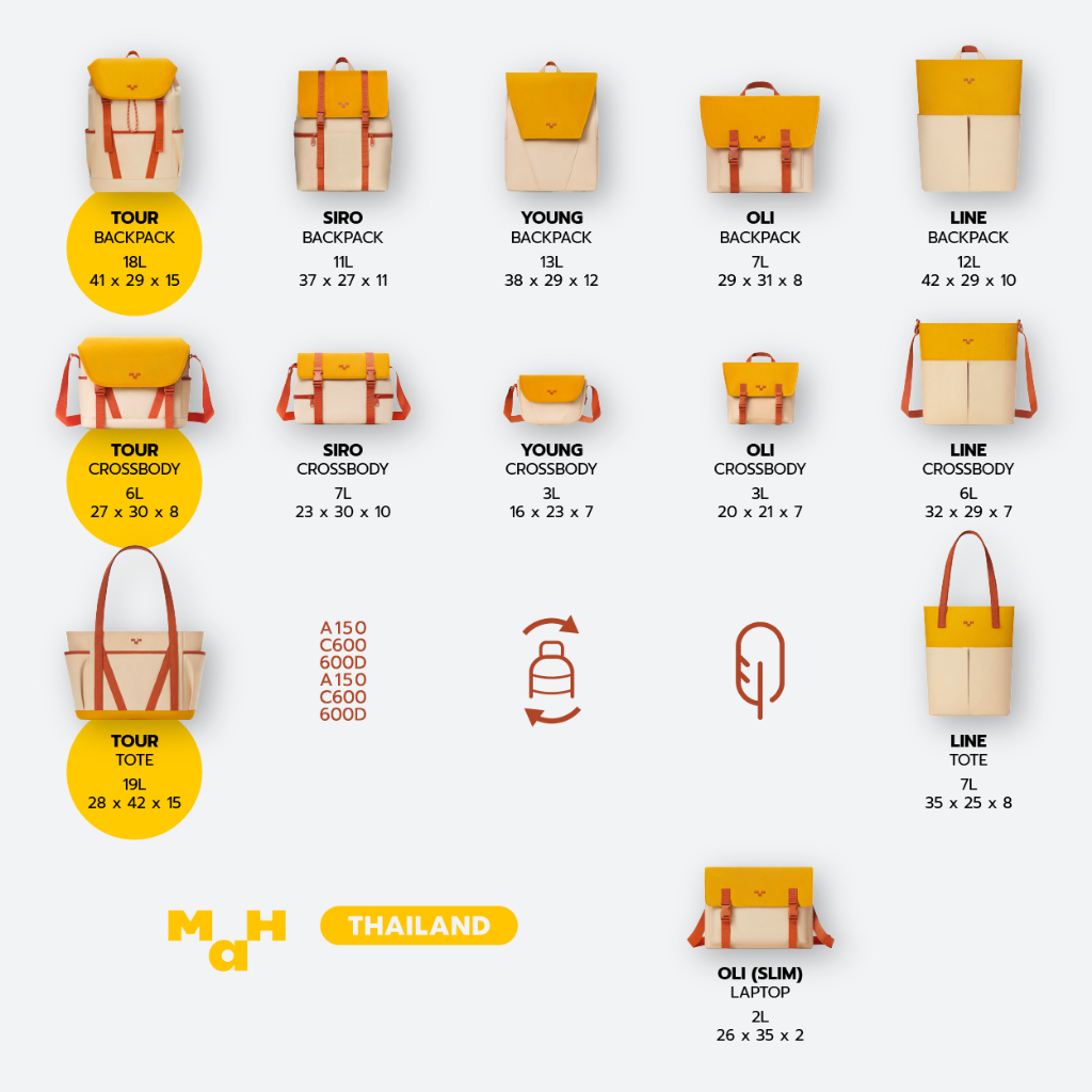 Easy E-Receipt MAH Tour Tote กระเป๋าโท้ท กระเป๋าสะพายไหล่ น้ำหนักเบา ผ้ากันน้ํา 15 นิ้ว (กระเป๋าสะพายข้าง จุเยอะ)