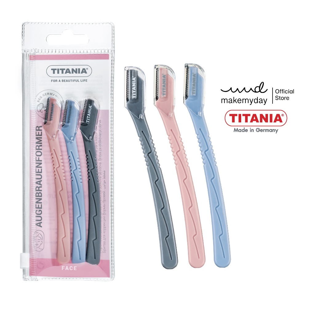 TITANIA Eyebrow-former ที่กันคิ้ว ตกแต่งติ้ว ไม่บาดผิว (3 ชิ้น) นำเข้าจากเยอรมัน