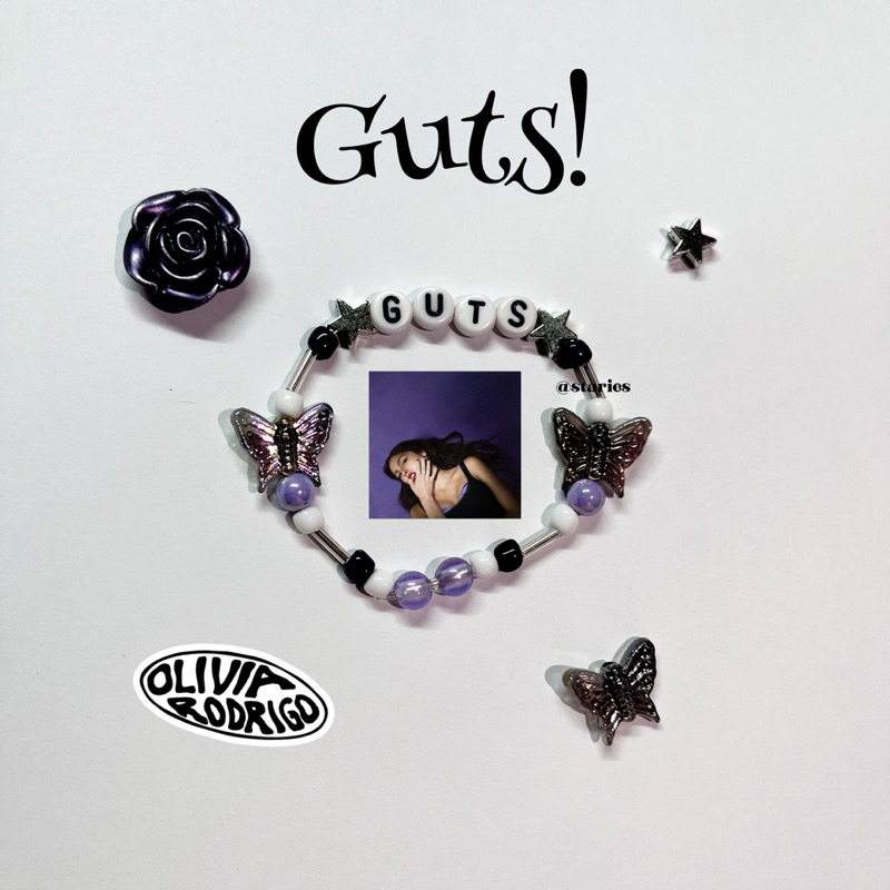 FRIENDSHIP BRACELET : Olivia Rodrigo Guts! กำไลลูกปัด, กำไลมิตรภาพ, กำไลเพลง, กำไลคอนเสิร์ต