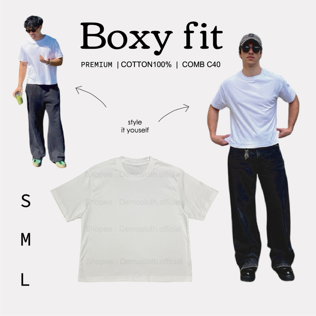 BOXY FIT วัยรุ่นเมกา ซักแล้วไม่เหลือง ผ้าไม่เก่า นุ่มมาก ไม่ใช่งานตลาดล่าง เสื้อเสื้อ Cropped ผู้ชาย ootd ราคา ถูกที่สุด ดีลบีเคเค
