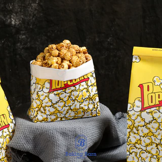Baking Barn Popcorn bag ถุงใส่ป๊อปคอร์น ถุงกระดาษเคลือบ กันน้ำ-น้ำมัน พิมพ์ลาย Popcorn แบบมีลวด