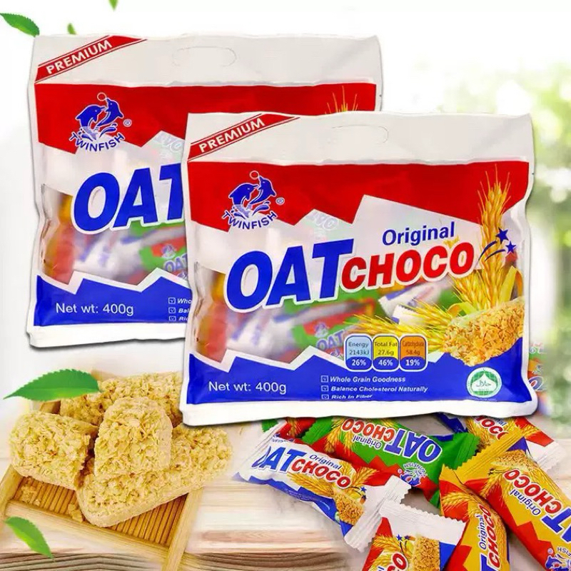 ซื้อ พร้อมส่งที่ไทย ขนมข้าวโอ้ต OAT CHOCO ขนมข้าวโอ้ต ธัญพืชอัดแท่ง ข้าวโอ๊ตอัดแท่ง 400กรัม  เหมาะสำหรับคนรักสุขภาพ