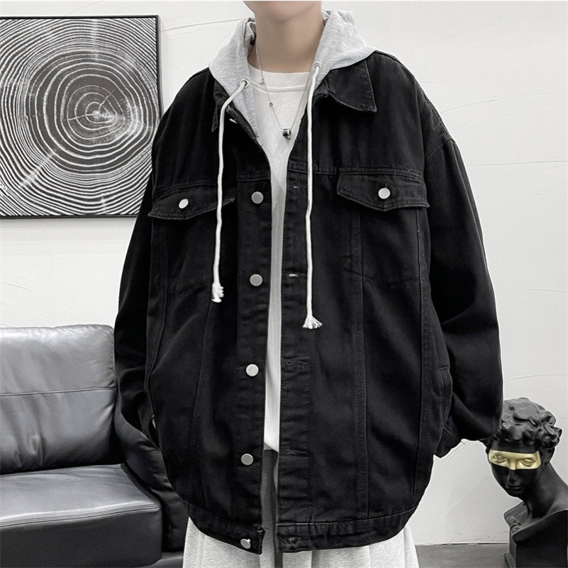 COD(THสปอต )เสื้อเเจ็คเกตยีนส์ผู้ชายผ้ายีนส์สีพื้น