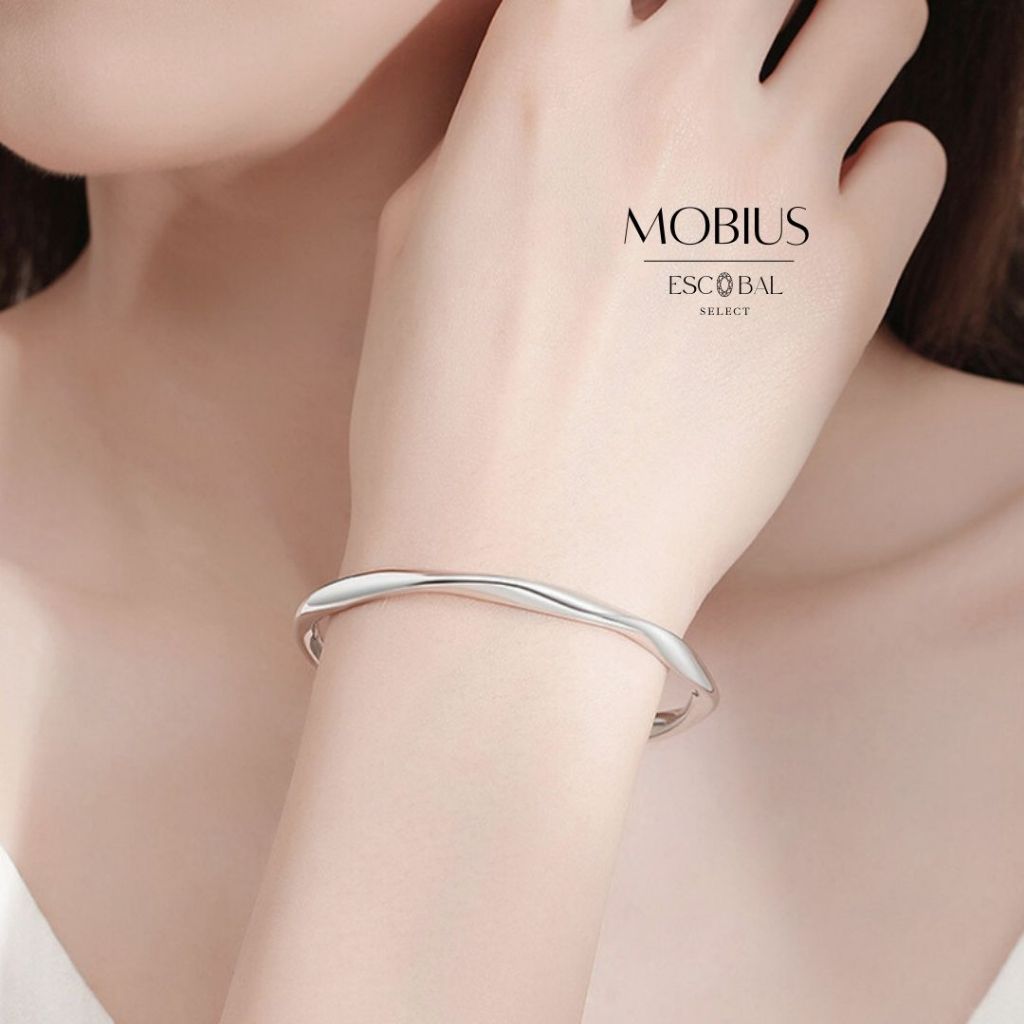 ESCOBAL กําไลเงิน Mobius สร้อยข้อมือเงิน สร้อยข้อมือผู้หญิง กำไลข้อมือ สร้อยข้อมือ วาเลนไทน์