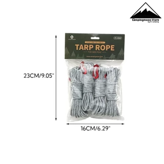 เชือกเต็นท์ Campingmoon FS-4500 | FS-5000 หนา 4mm พร้อมตัวรั้งอลูมิเนียม แข็งแรง เหนียวทนทาน