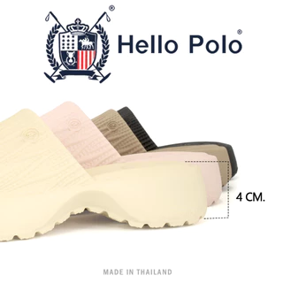 Hello Polo รองเท้าแตะ HP8040 พื้นหนานุ่ม ยาง EVA เสริมส้นสูง 4 CM. แฟชั่นผู้หญิง ใส่เดินสบายทุกโอกาส