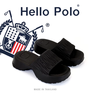 Hello Polo รองเท้าแตะ HP8040 พื้นหนานุ่ม ยาง EVA เสริมส้นสูง 4 CM. แฟชั่นผู้หญิง ใส่เดินสบายทุกโอกาส