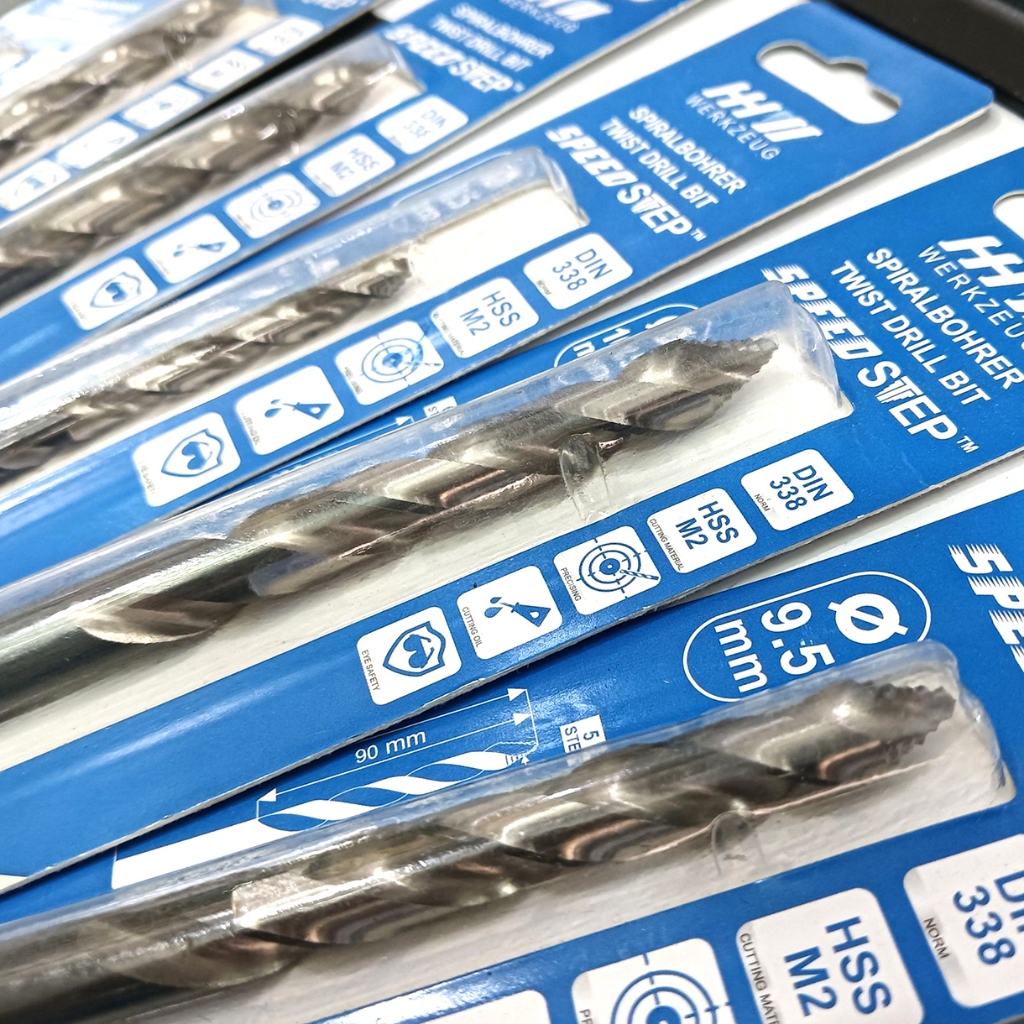 ดอกสว่านสปีดสเต็ป HHW 3-13 มิล หัวรูปทรงพิเศษเพื่อการเจาะที่แม่นยำ (Twist Drill BIT SPEED STEP DIN 338 HSS) ราคา ถูกที่สุด ดีลบีเคเค แกลเลอรีภาพที่ 6