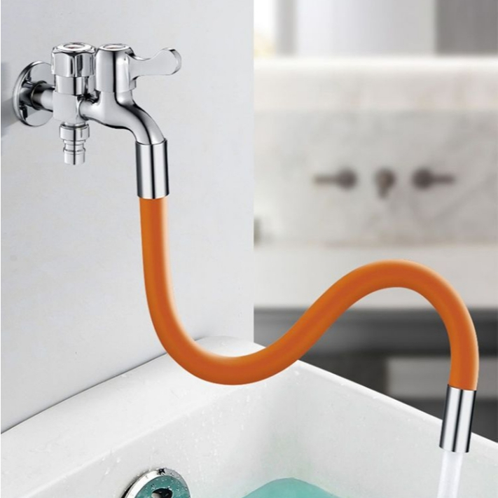 ท่อต่อก็อกน้ำ ต่อก็อกน้ำ ขั้วต่อก๊อกน้ำขยาย ดัดได้ หมุนได้ 360องศา ป้องกันน้ำกระเซ็น ประหยัดน้ำ ใช้กับก๊อก หัวเกลียว