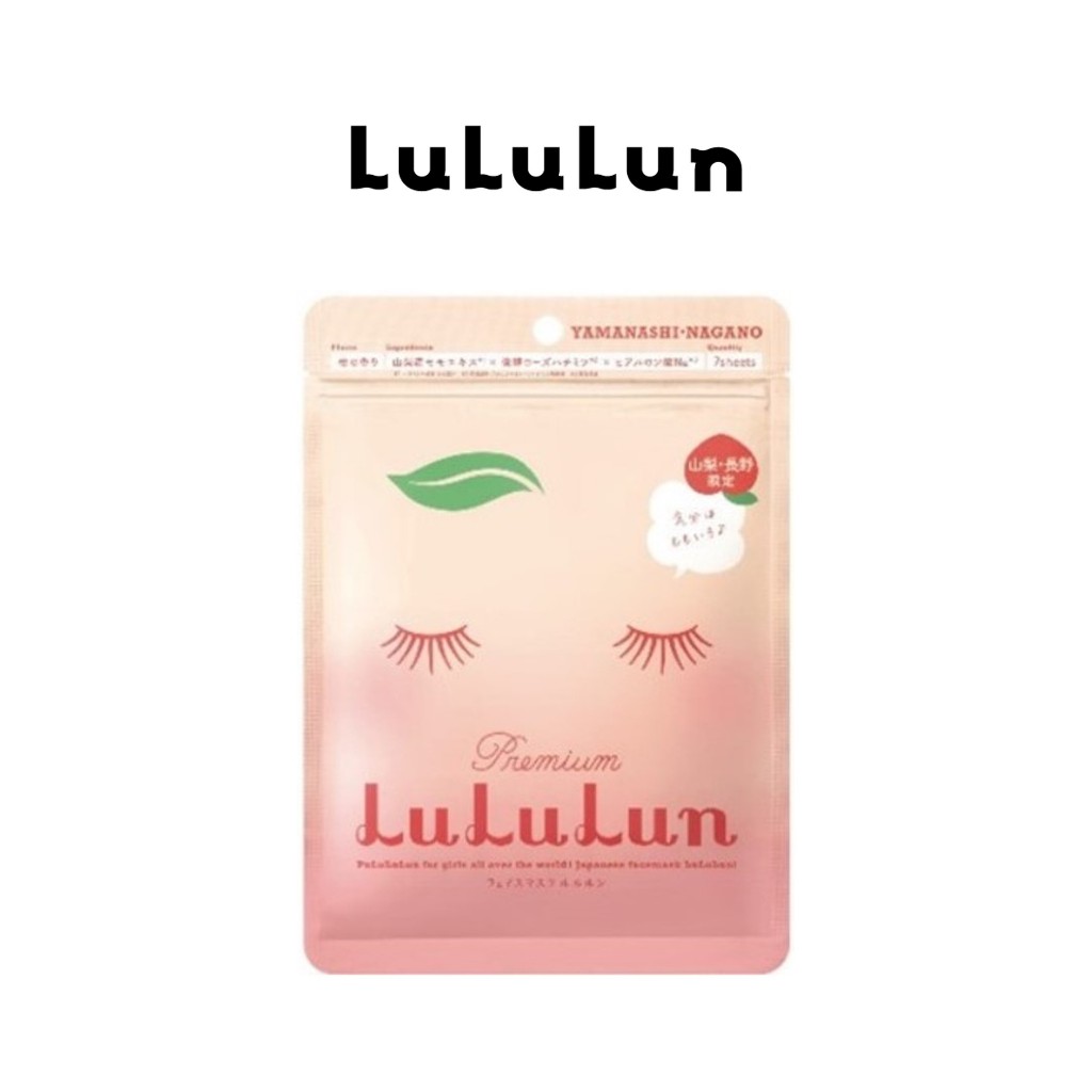 (ซอง 7 แผ่น) LuLuLun Premium Yamanashi Peach Face Mask ลูลูลูน แผ่นมาสก์หน้า สูตรผิวกระชับ เมืองยามานาชิ