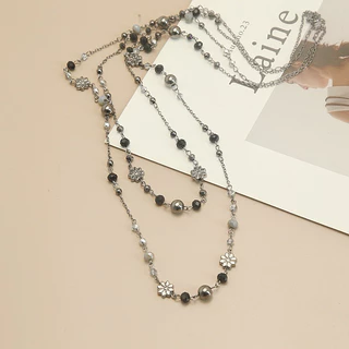 (พร้อมส่ง) สร้อยคอลูกปัด เก๋ๆแนวๆ ใส่ได้หลายแบบ✨