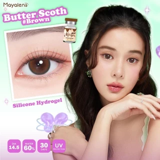 🔥คอนแทคเลนส์ ✨ขนาดมินิ✨Silicone Hydrogel ค่าอมน้ำ 60%✨Butter Scoth✨Mayalens Premium