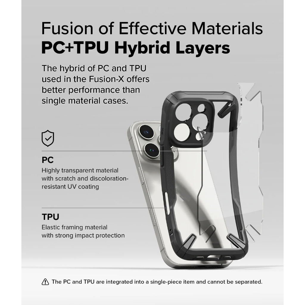 Ringke Fusion-X เคสสำหรับ iPhone 16 Pro Max/16 Pro/16 Plus/16 เคสกันกระแทกขั้นเทพ มาตรฐาน1.2M.กันแตก แนะนำ ราคา ถูกที่สุด ดีลบีเคเค แกลเลอรีภาพที่ 2