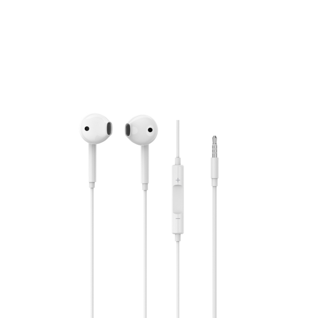 PISEN- Half-in-Ear Earphones (White) หูฟังแบบมีสาย AP01