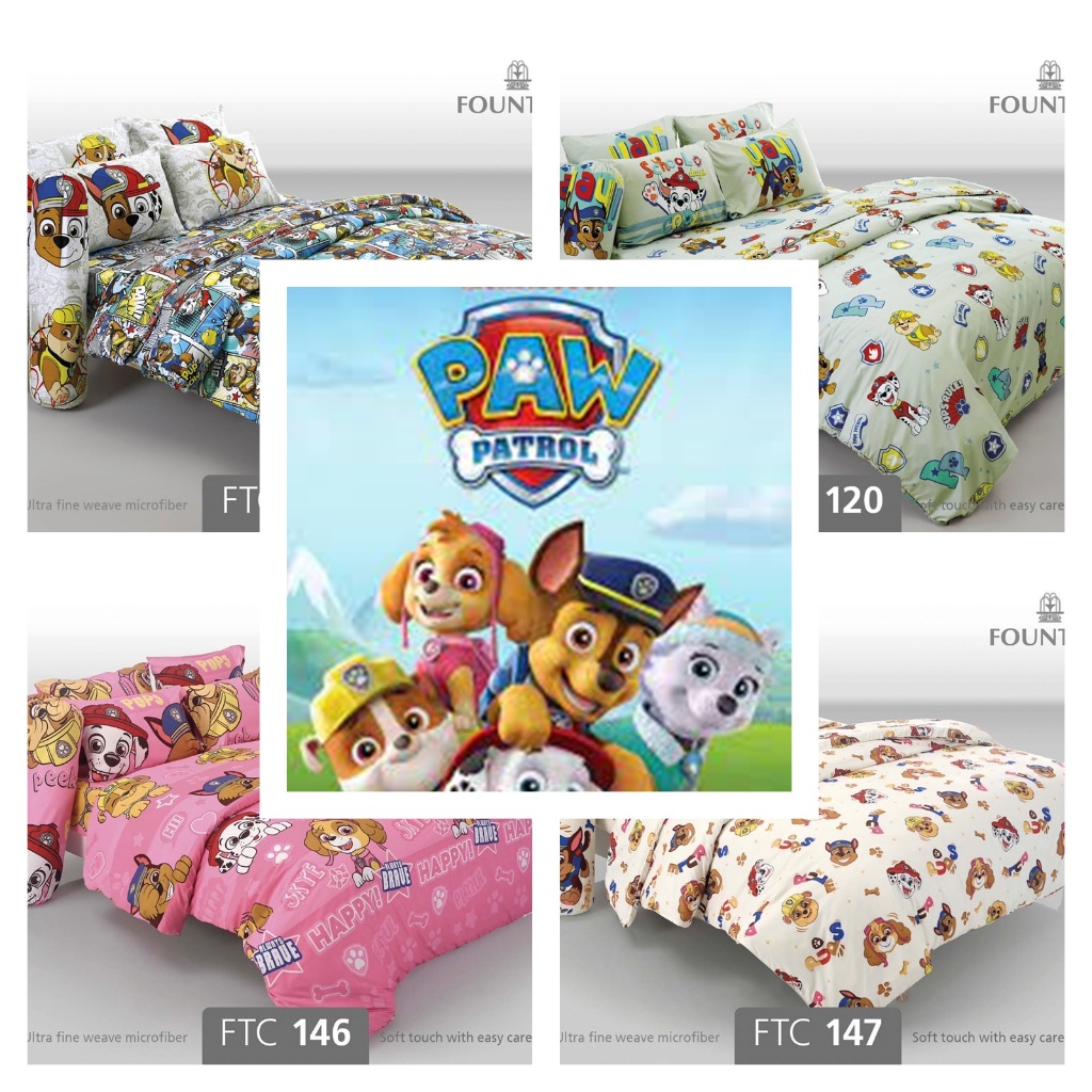 ผ้าปูที่นอน ลาย Paw Patrol/Fountain V.17