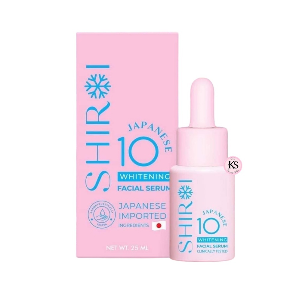 เซรั่มชิโรอิ ทาผิวหน้า Shiroi Japanese 10 Whitening Facial Serum 25ml