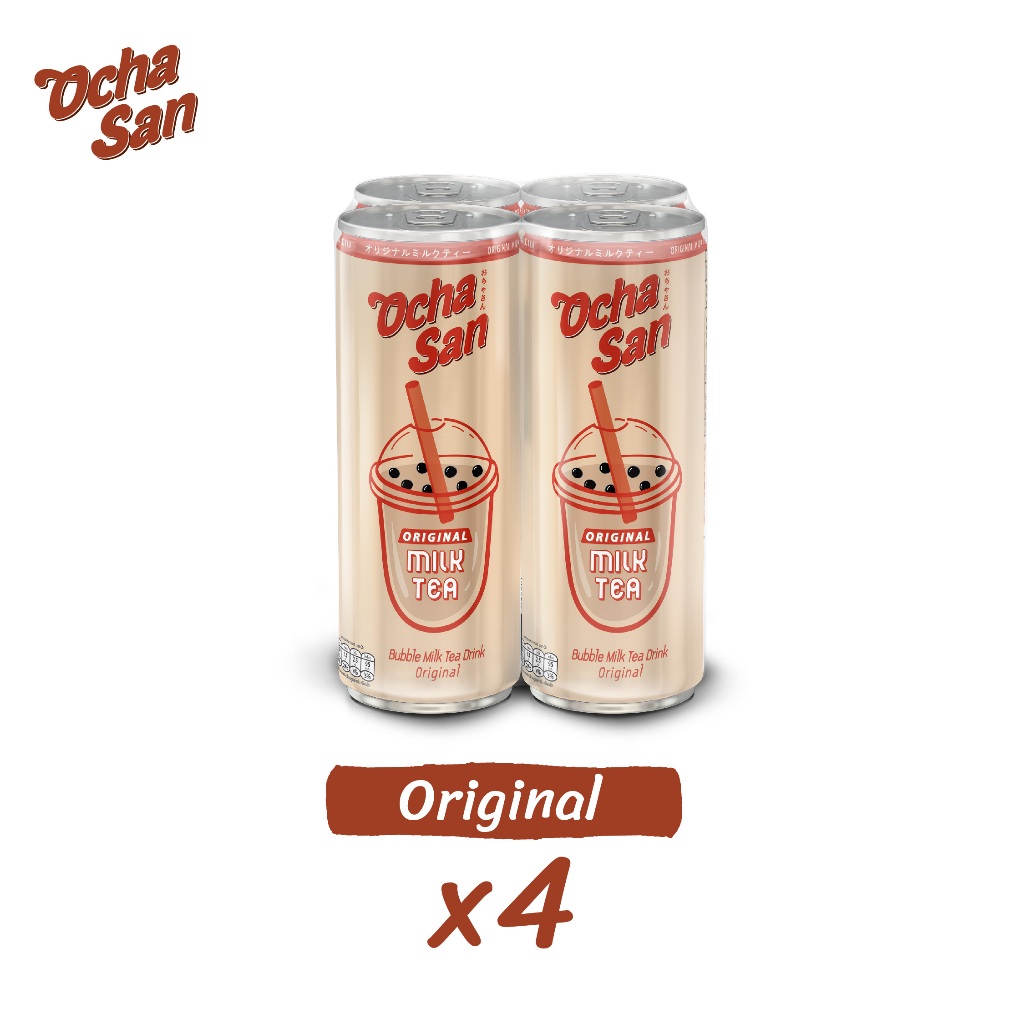 ชานมไข่มุกโอฉะซัง(ขนาด 230 มล.) สูตรดั้งเดิม 4 กระป๋อง