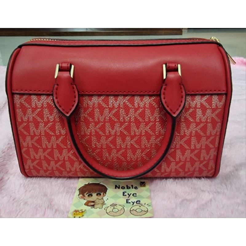 กระเป๋า Michael Kors MK Travel XS Duffle Xbody หมอนมินิ สีแดง (มือสอง)