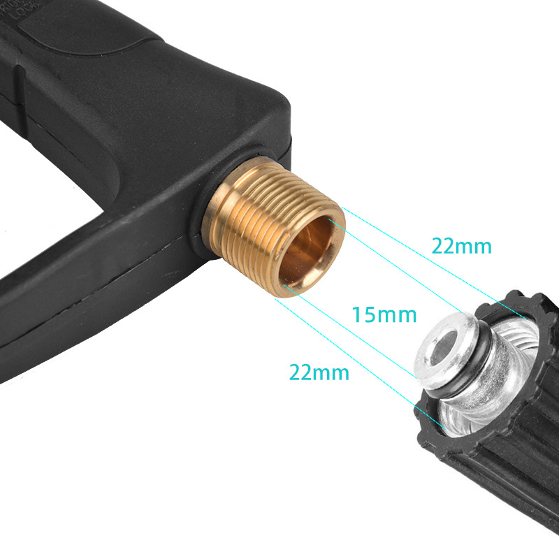 Coopo สายปั๊มอัด สายอัดฉีดท่อฉีดสองหัว M22*15mm ท่อไฮโดรลิค ท่อฉีดน้ำแรงดันสูง ปืนล้างรถ 1/4″ ขวดโฟมล้างรถ 1L ขาว ใสFOAM ราคา ถูกที่สุด ดีลบีเคเค แกลเลอรีภาพที่ 2