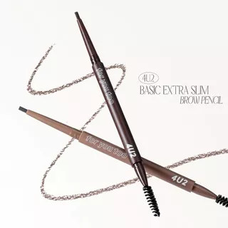(1แถม1 กด 2 ชิ้นรับโปร)4U2 BASIC EXTRA SLIM BROW PENCIL - ดินสอเขียนคิ้ว Slim หัวเรียวเล็ก เส้นเล็ก กันน้ำกันเหงื่อ เส้น