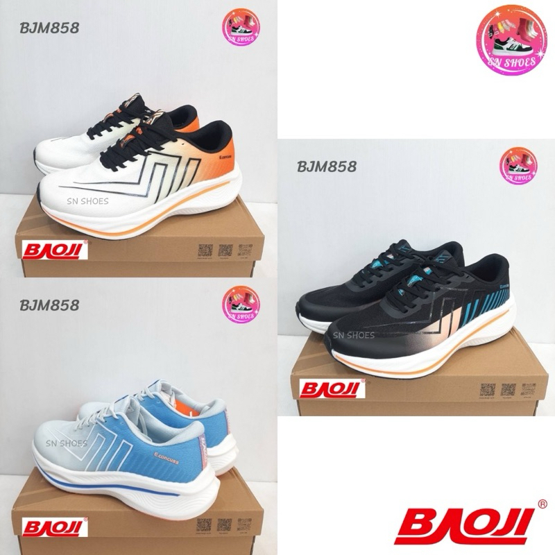 รองเท้าผ้าใบบาโอจิ BAOJI เเท้100% BJM 858 รองเท้าผ้าใบผู้ชาย ไซร้ 41-45