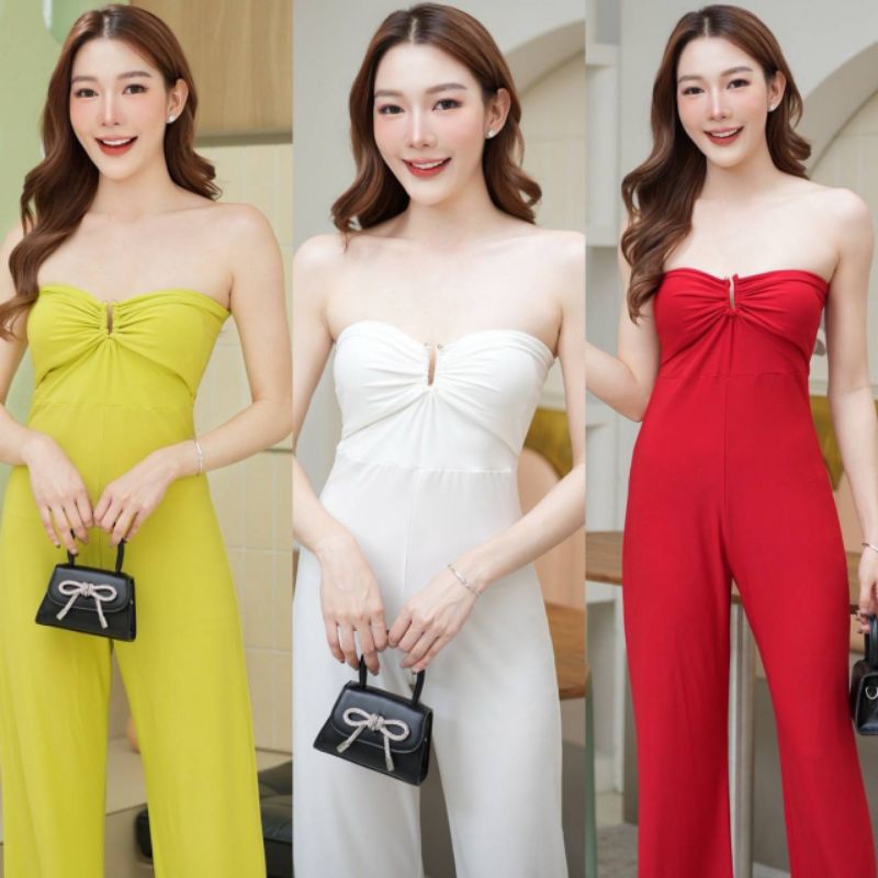 จั้มสูทเกาะอกขายาวผ้าity